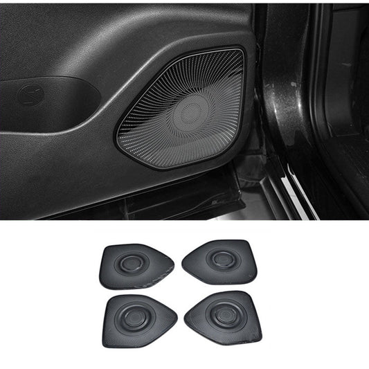 4Pcs for Nissan Rogue 2021 2022 Black Stainless Interior Door Speaker Cover Trim