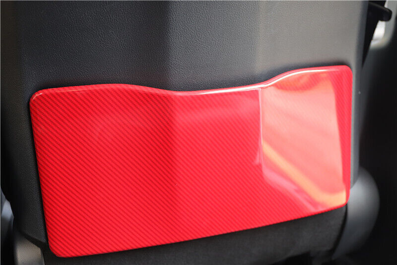 Rear Air Outlet Anti-Kick Panel Trim Fit for Lexus for ES 2018-2021 Red Carbon Fiber