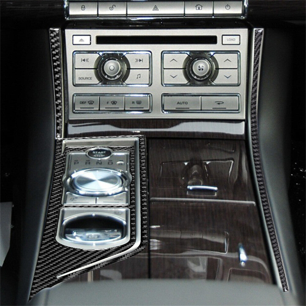 4¡ÁCarbon Fiber Central Control Gear Shift Panel Trim Kit for Jaguar XF 2009-2011