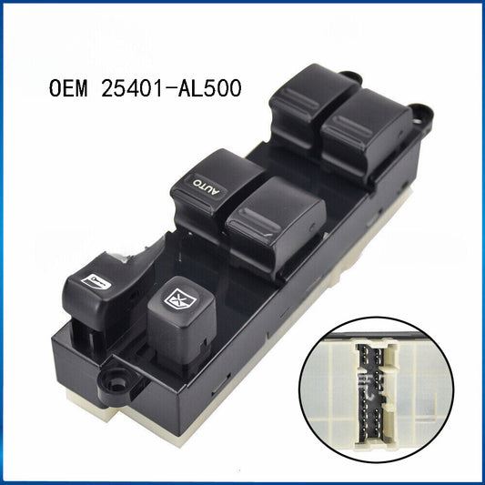 For Navara D22 Skyline X-Trail 25401-AL500 RHD Master Power Window Switch black