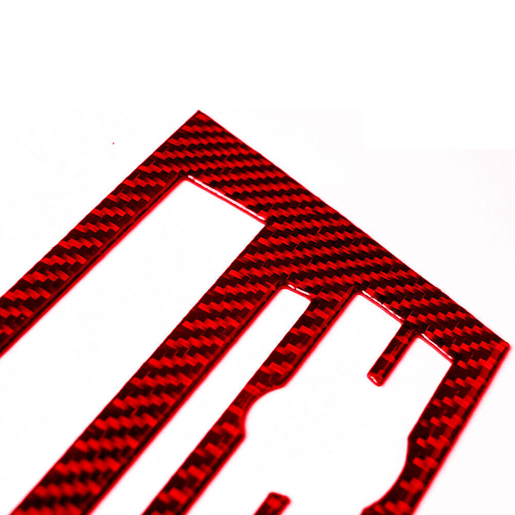 12Pcs Red Carbon Fiber Center Panel Cover Trim for BMW 6 Series F12 F13 2011-18