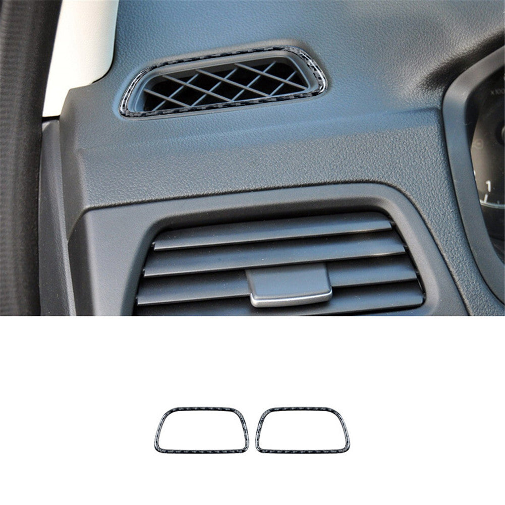 2pcs Carbon Fiber Interior Demister Vent Cover Trim for Honda CRV CR-V 2012-2016
