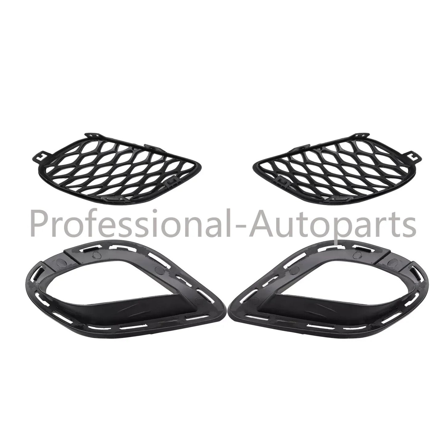 Set of 4Pcs Bumper Fog Lamp Cover Bezel Bracket for Dodge Charger 2015-2020