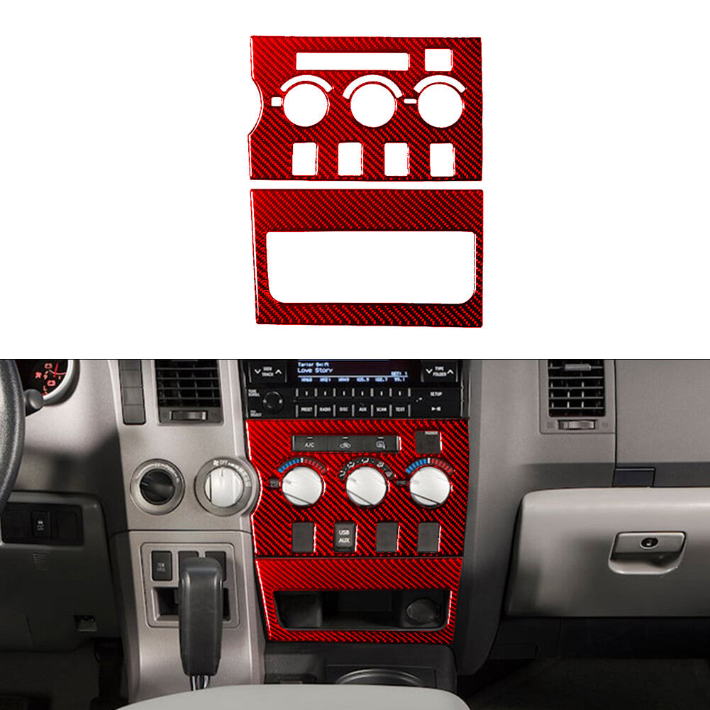 27Pcs Red Carbon Fiber Interior Full Kit Cover Trim for Toyota Tundra 2007-2013