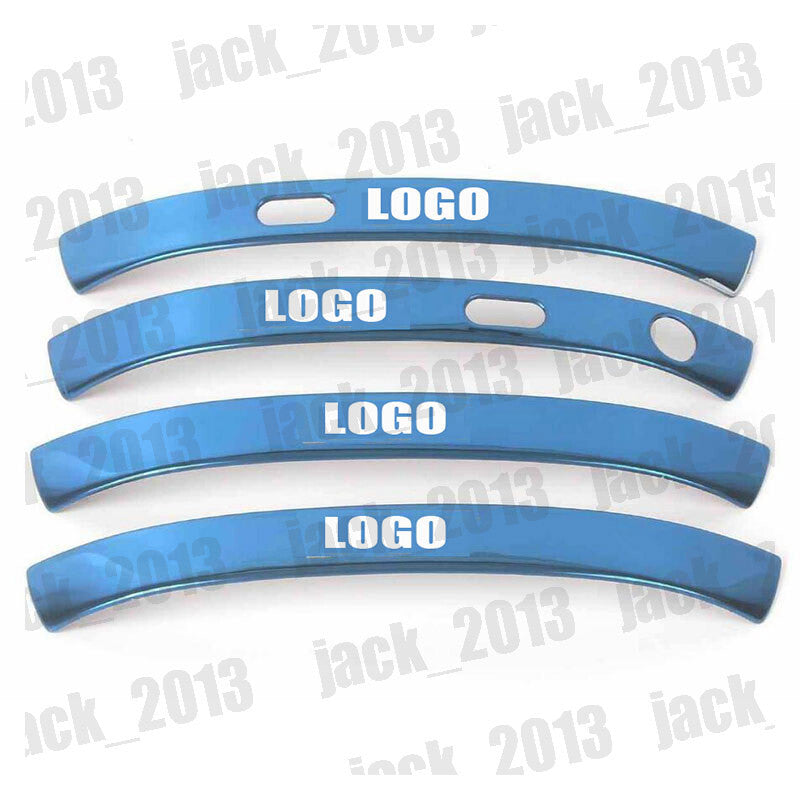 Stainless Blue Door Handle Covers Trims for Volkswagen for VW ID.3 ID3 2021-2024