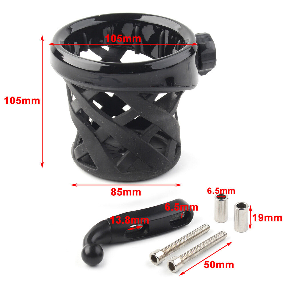 Handlebar Cup Holder Drink W/ Mesh Basket Mount for Honda Goldwing GL1800 Black