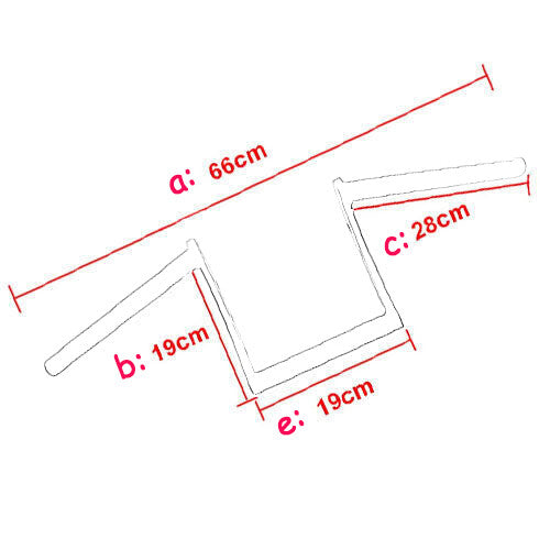 Motorcycle 7/8 inch handlebar Z-bar tow bar for Chopper Bobber for Yamaha steel chrome