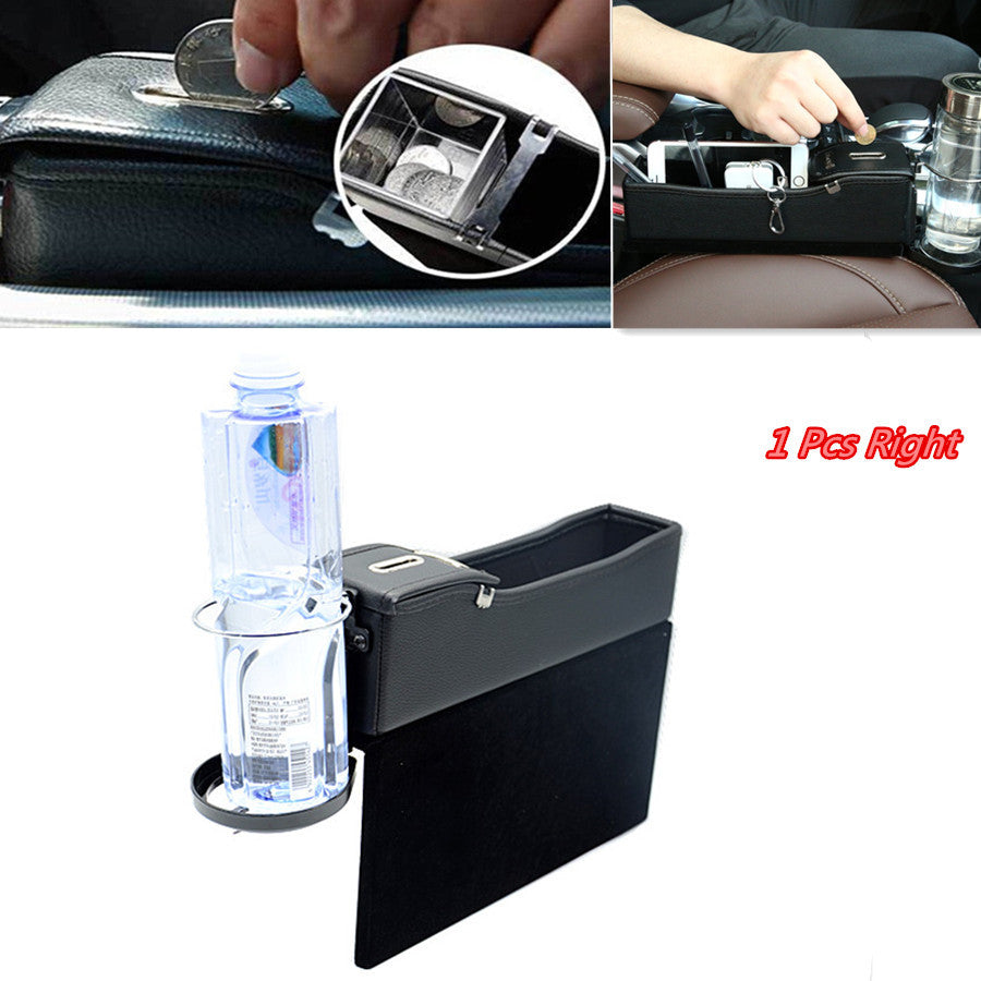 Car Right for Seat Gap Phone Drink Coin Box Cup Holder Organizer Coin Box Portable