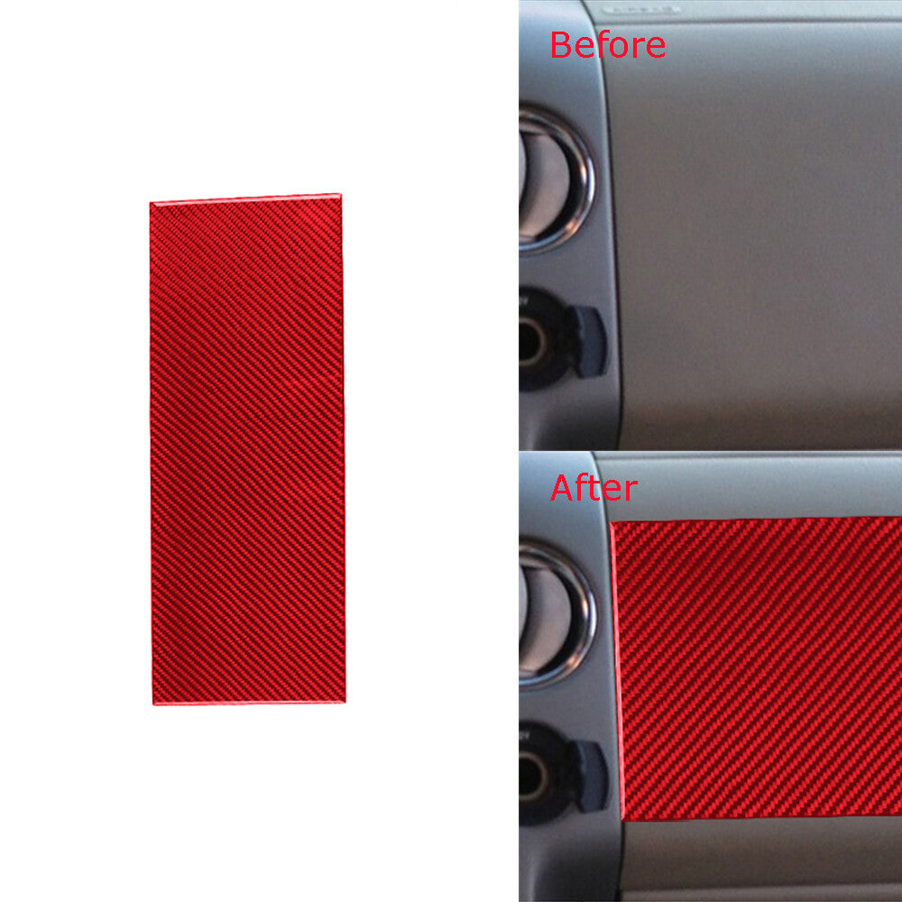Red Carbon Fiber for Co -pilot Console Panel Trim Cover for Ford F150 2004-2008