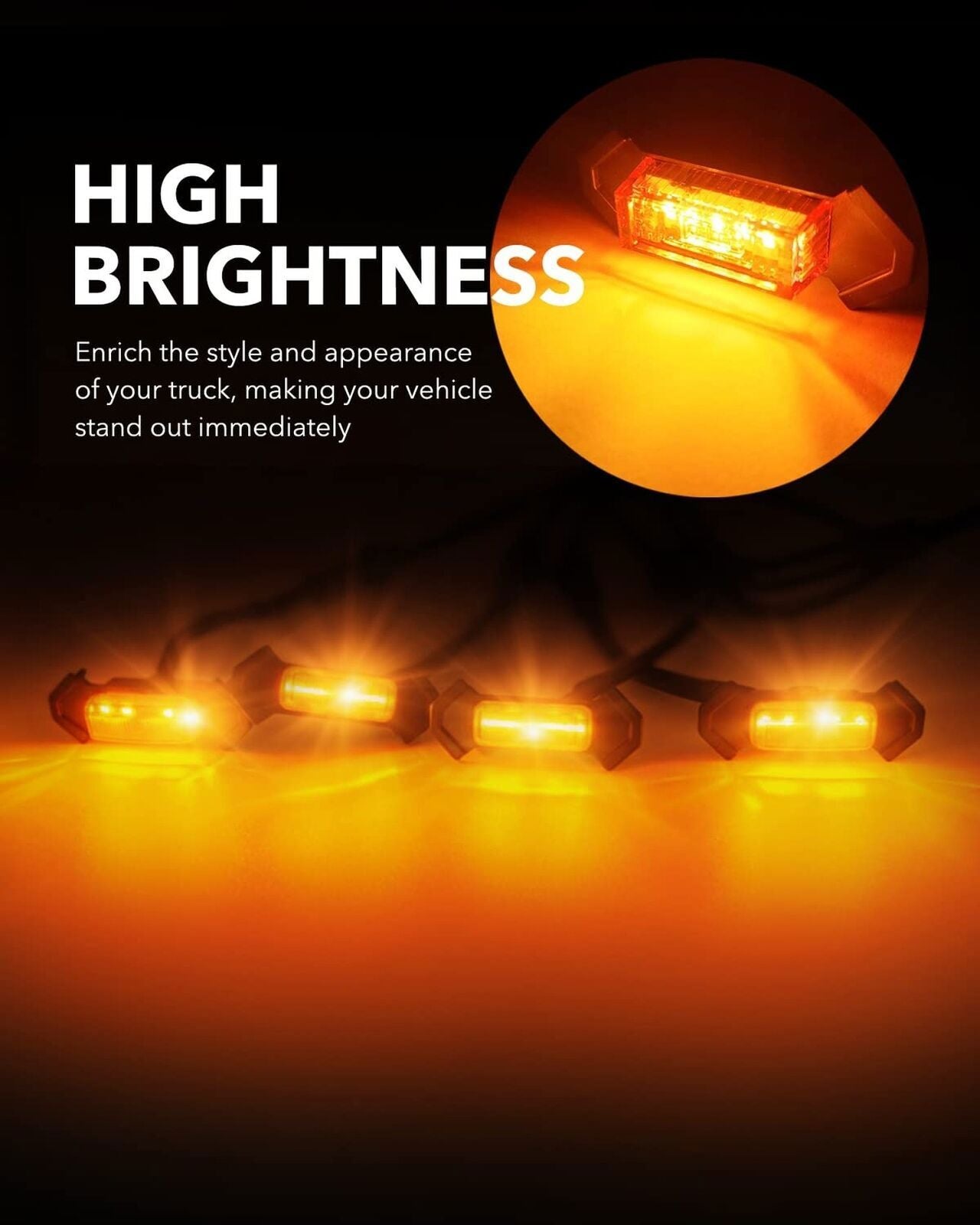 for Toyota Tacoma TRD Pro 2016-21 Front Grille Amber LED Light Style Lamp