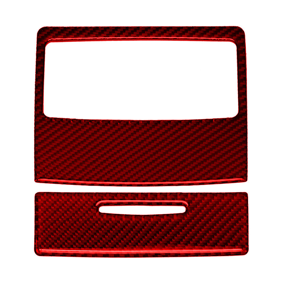 Red Carbon Fiber Rear Air Conditioning Outlet Trim for BMW E90 2006-11