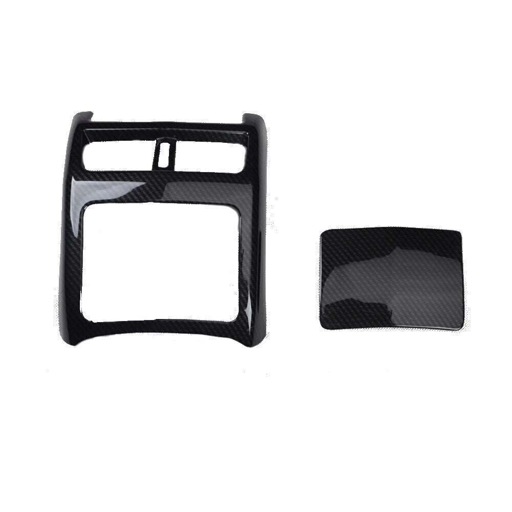Car Rear Air Outlet Vent Frame Trim for Cadillac ATSL 2014-17 Black Carbon Fiber