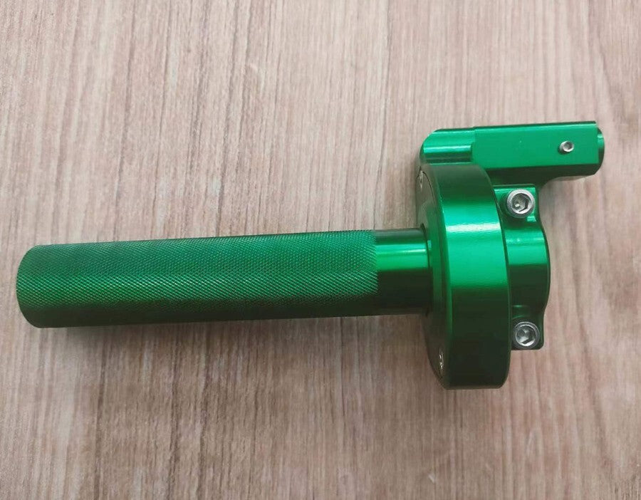 Green CNC Throttle Clamp for Kawasaki KX125 KLX110 Dirt Bike CRF XR50 70 SSR 7/8