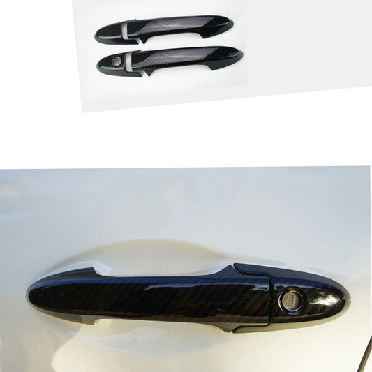Carbon Fiber Front Exterior Side Door Handle Cover Trim for Honda HR-V 2016-2022