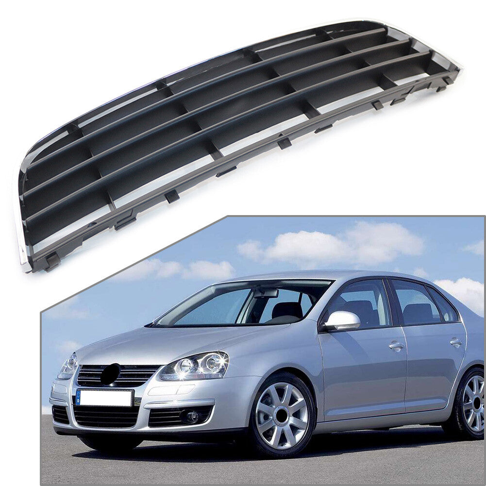 Front Bumper Lower Center Grille With Chrome Frame for VW for Jetta MK5 2005-2010 09
