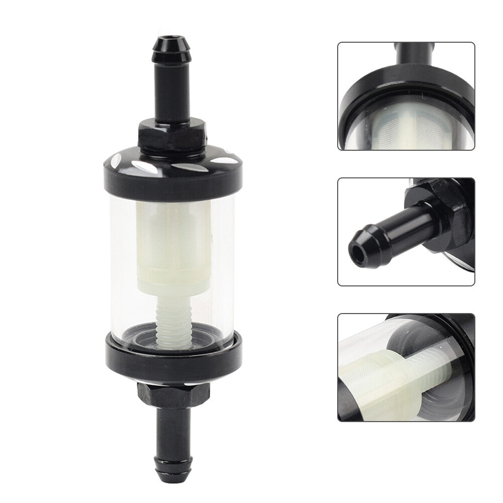8MM 5/16 Inline Reusable Motorcycle Gas Fuel Filter Universal