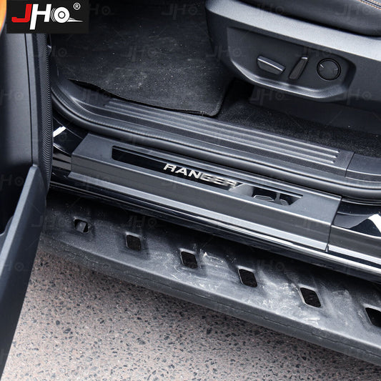 4PCS Car Door Scuff Sill Cover Panel Step Protector Trims for Ford Ranger 2023+