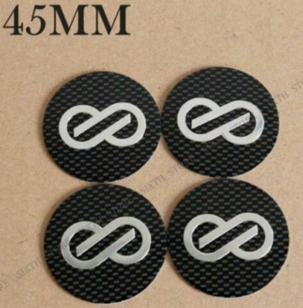 4x45mm Enkei Carbon Fiber Wheel Center Sticker, Wheel Hub Sticker, Wheel Rim Sticker