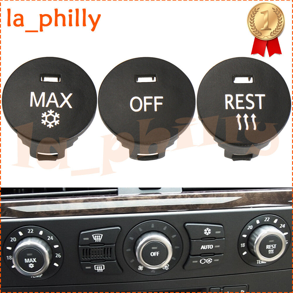 1 Set Front A/C Speed Switch Button Cap for BMW E60 E61 E63 E64 5 6 Series M5 M6