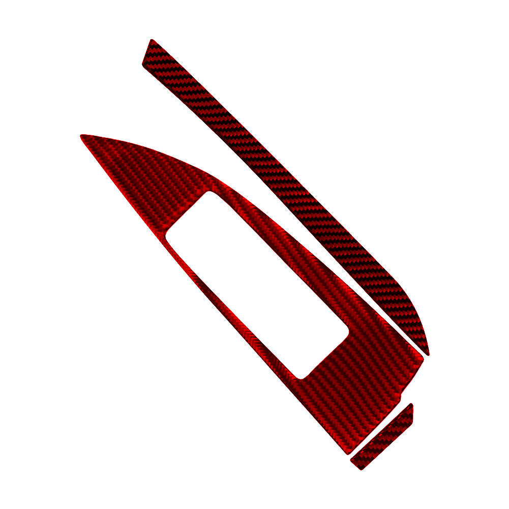 Red Carbon Fiber Driver Window Console Cover for Subaru Legacy Outback 2010-2014