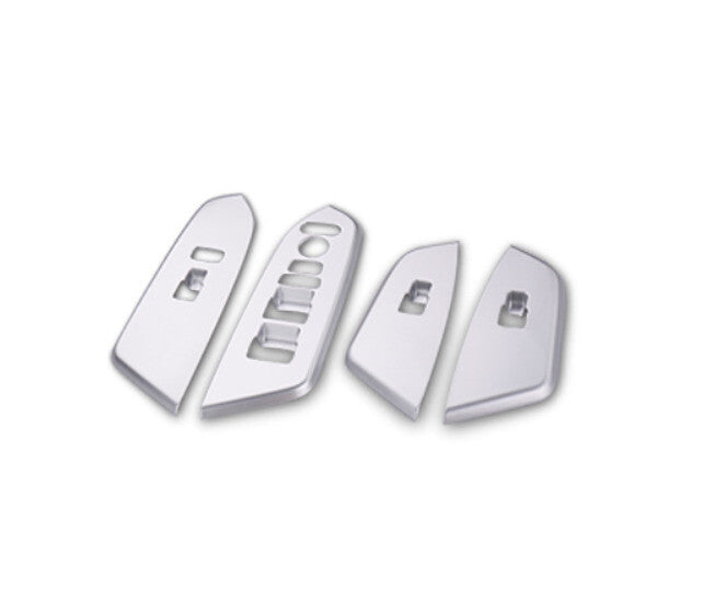 Glass Window Lifting Lock Panel Trim for Honda CRV CR-V 17-2022 Matte Silver 4X