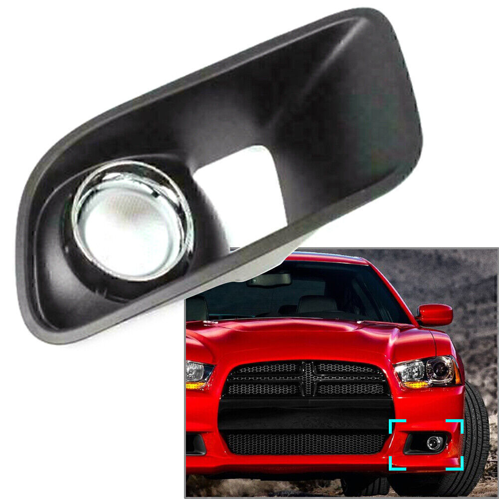 1x Left Side Front Bumpe Fog Light Lamp Bezels For 2012-2014 2013 for Dodge Charger