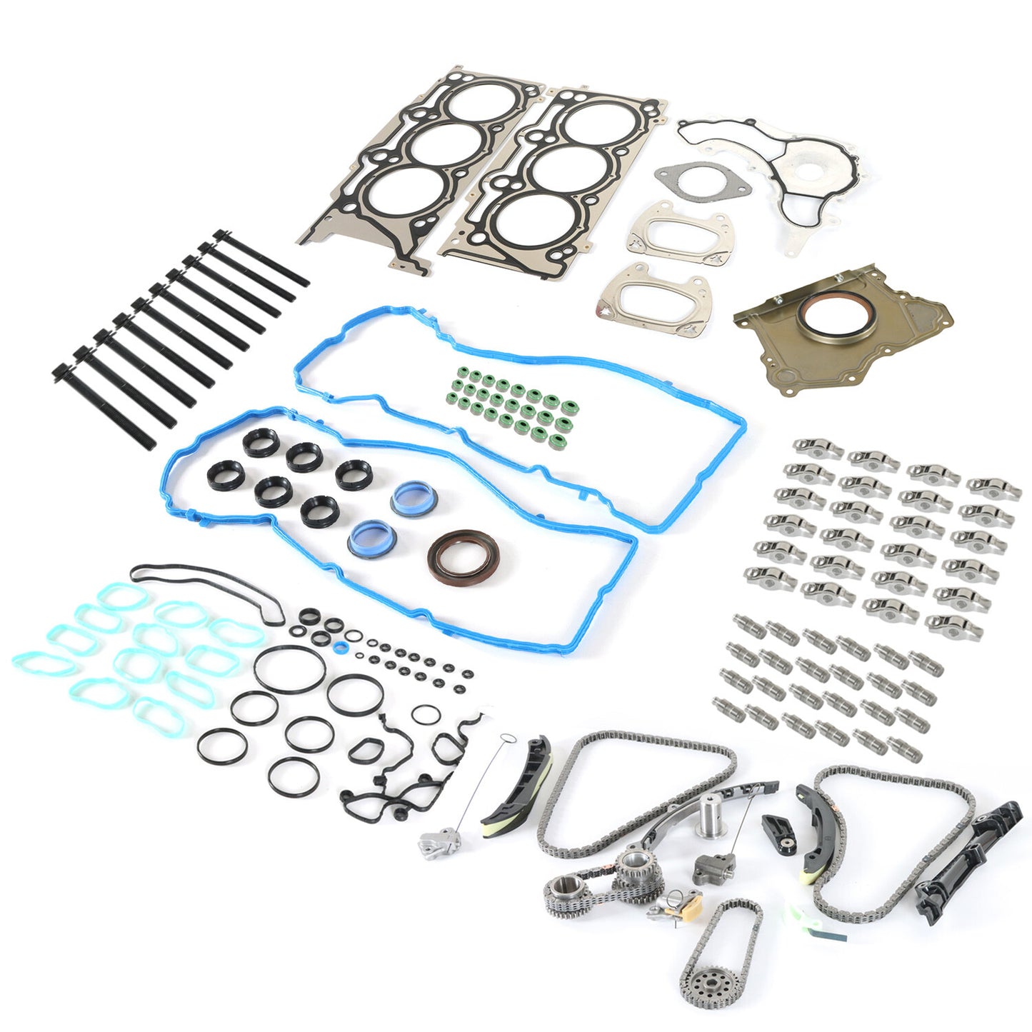 Engine Gasket Timing Chain Kit for 11-15 for Chrysler for Jeep Cherokee for Dodge 1500 3.6L