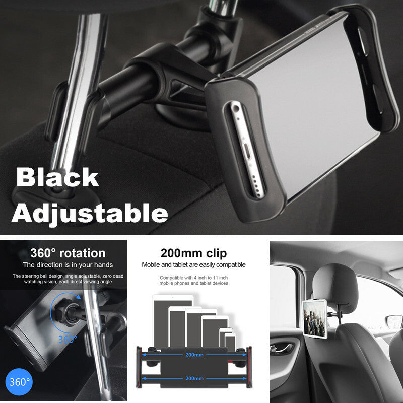 360¡ã Rotatable Accessory Car Headrest for Seat Holder Mount for 4 - 11 iPad Tablet