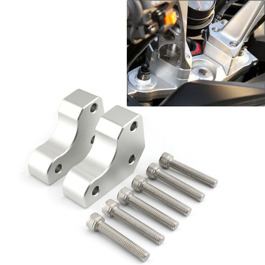 Handlebar Risers Up Adapters Silver for Kawasaki GTR1400 Concours 1400 2008-2022