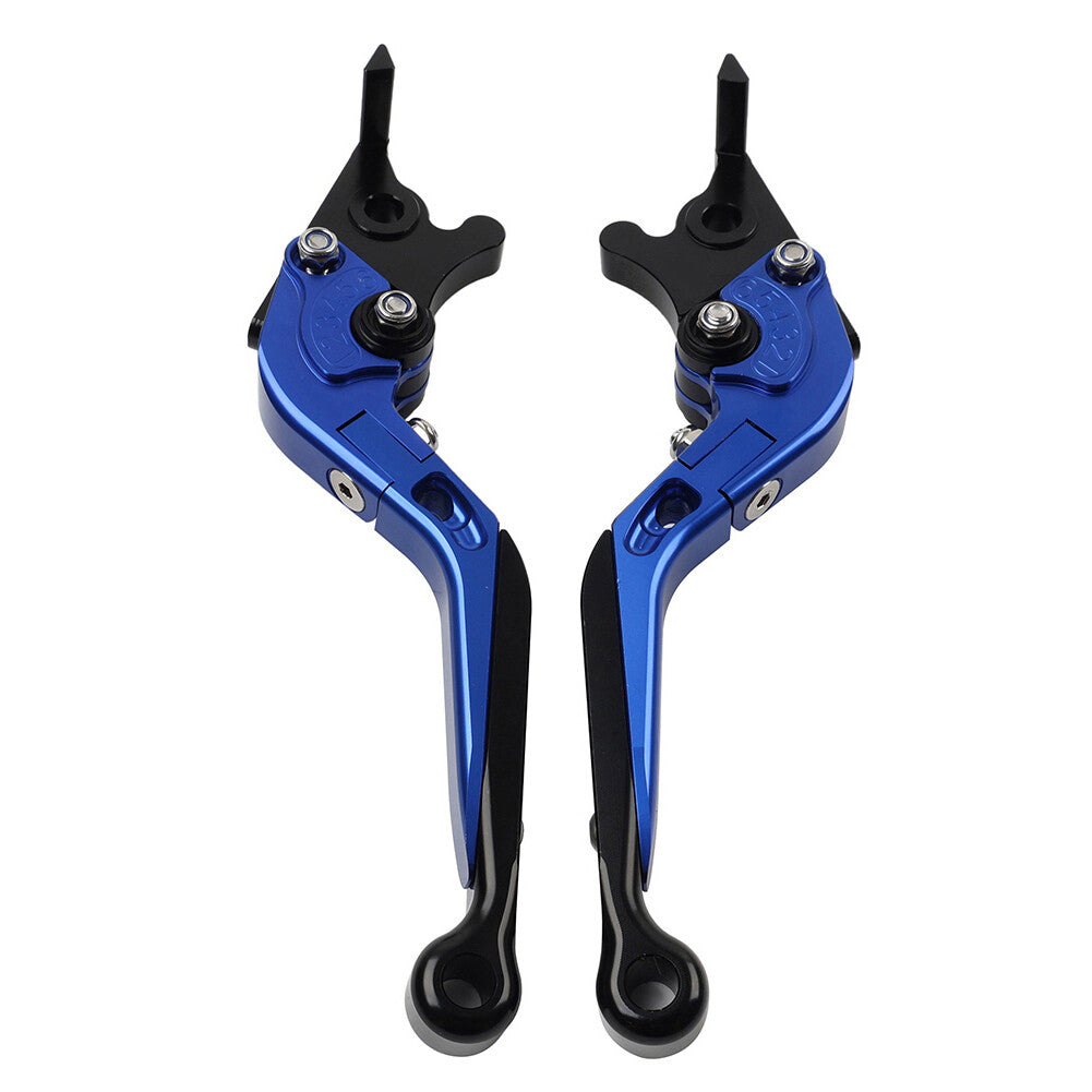CNC Folding Extendable Brake Clutch Levers for Kawasaki Z1000 ZX9R ZX6R Blue