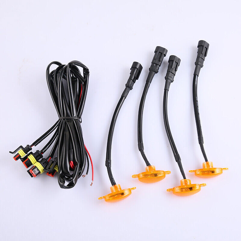 for Nissan Titan XD 2016-24 yellow Style Front Grill LED Marker Light Kit