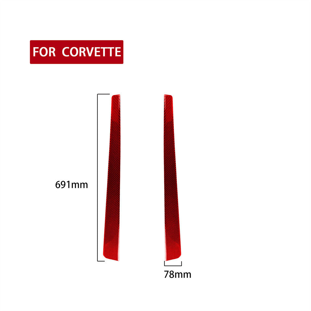 Red Carbon Door Sill Scuff Guard Plate Cover for Chevrolet for Corvette C5 1998-2004