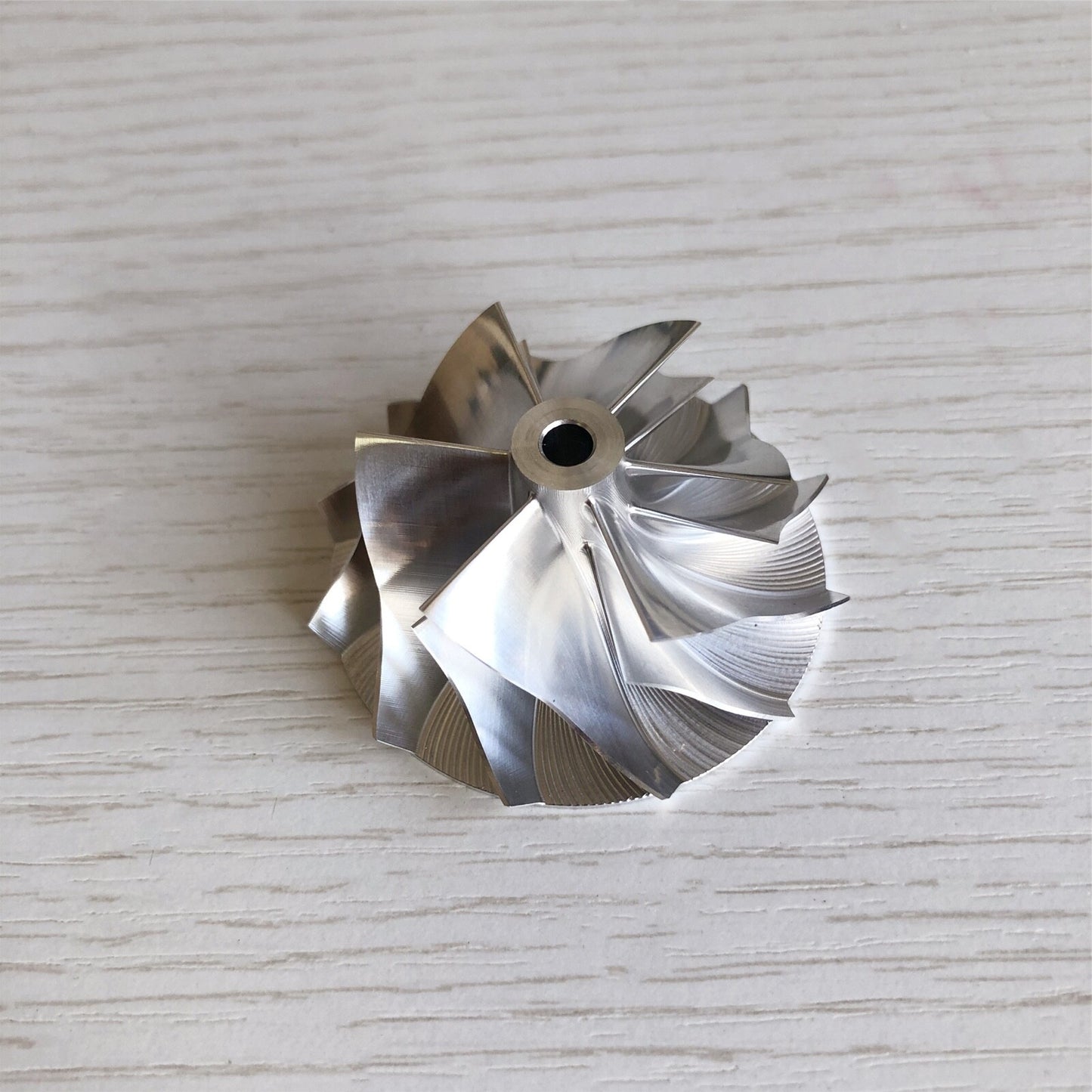 KP39 35.57/46.00 mm 6+6 Blade High-Performance Turbine Billet Compressor Wheel