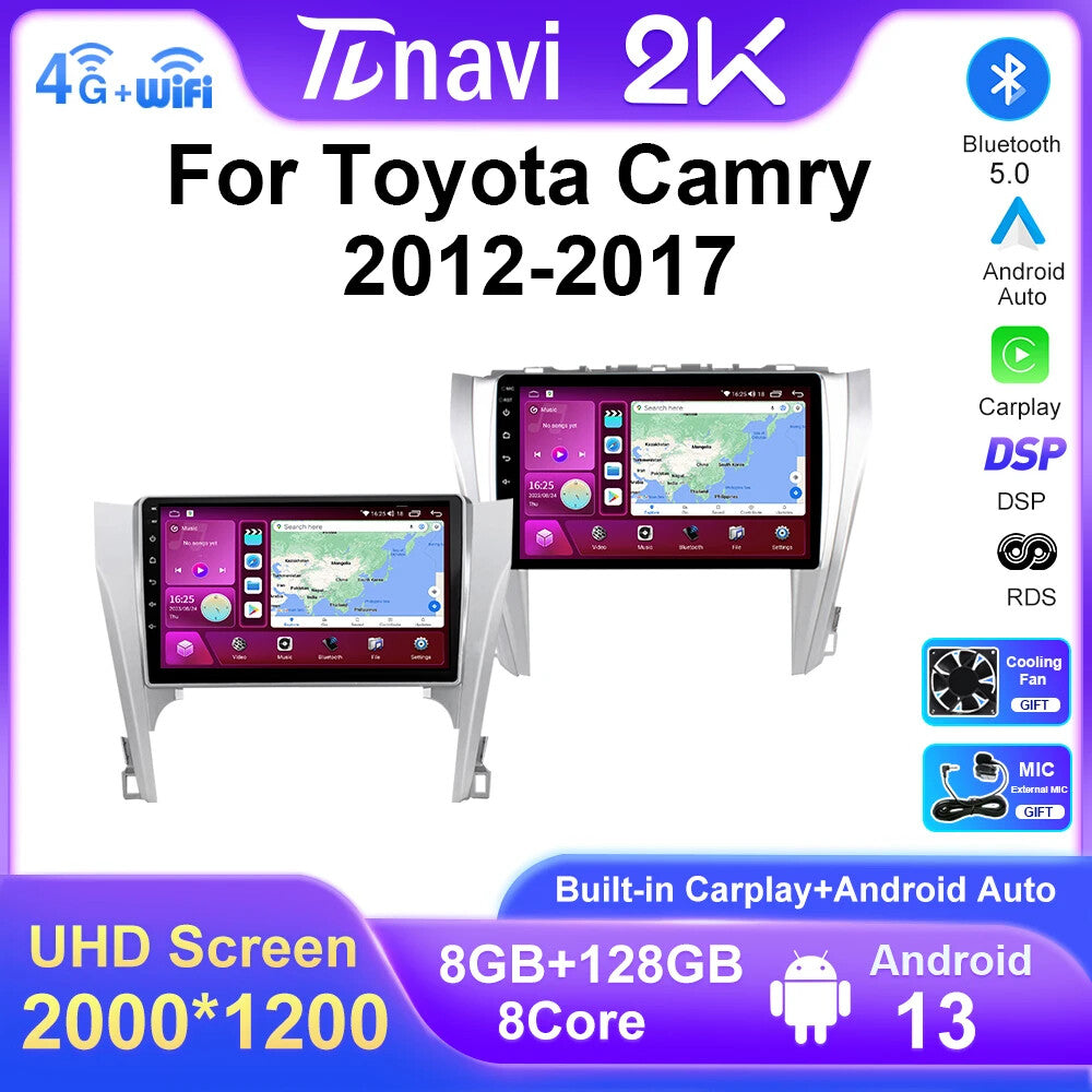 Android for Toyota for Camry 7 XV 50 55 Car Radio Stereo Video GPS Navi Auto Carplay