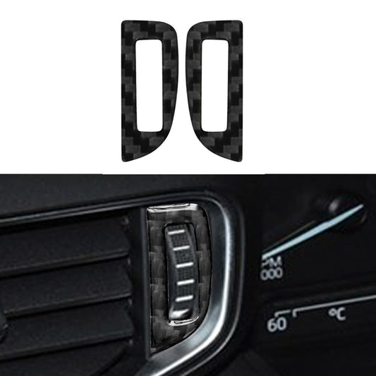 2Pcs Carbon Fiber Air Vent Adjust Button Cover Trim for Ford Explorer 2020-2023
