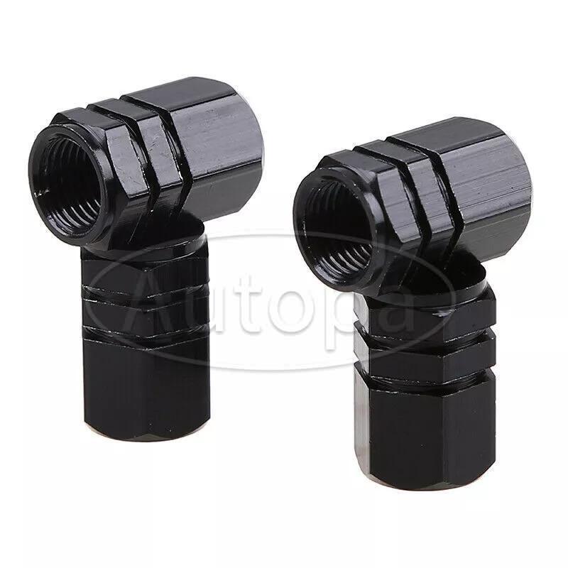 4x Tire Valve Air Dust Cover Stem Caps - Wheel Car Truck SUV Bike /Black