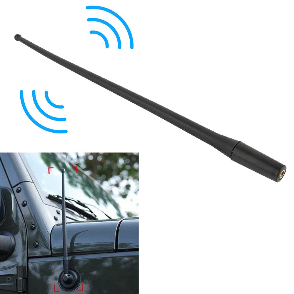 13-inch radio antenna reflector mast compatible with 8mm for Jeep for Wrangler JK 2007-2017