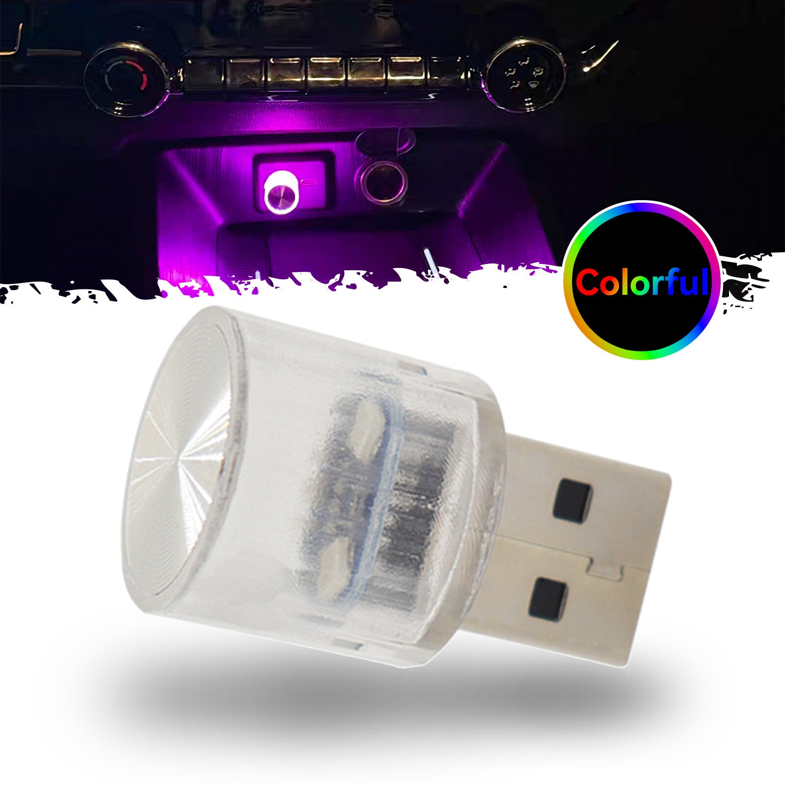 LED Neon for Mini Car Interior Night Light Atmosphere Ambience Lamp PC Laptop AU
