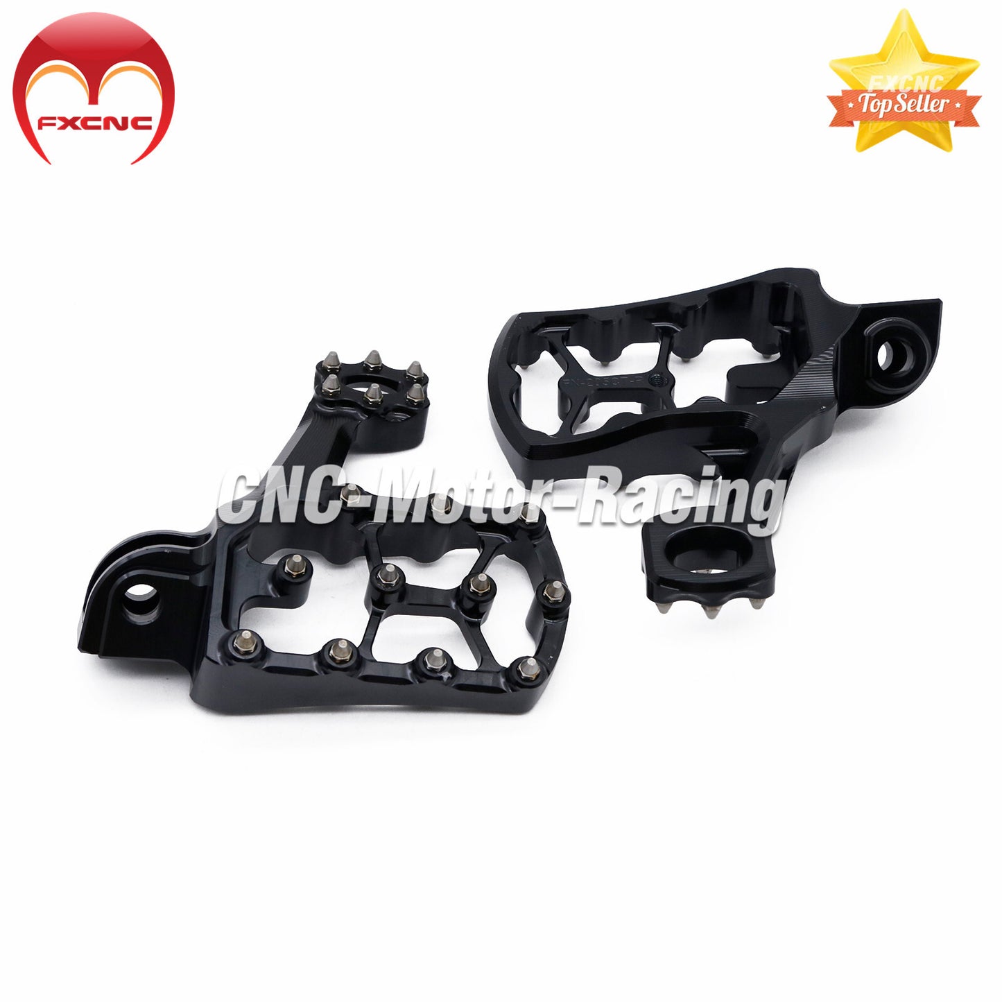 CNC extended foot spikes and foot pedals for KTM 65SX 2009-2018 and 85SX 2003-2017.