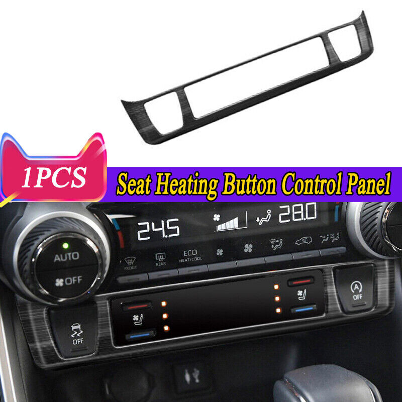 Black Titanium for Seat Heating Button Control Panel Trim for Toyota RAV4 2019-2024