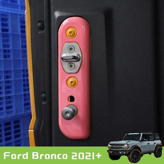 ABS Pink Rear tailgate lock buckle panel cover trim for Ford Bronco 2021-2023