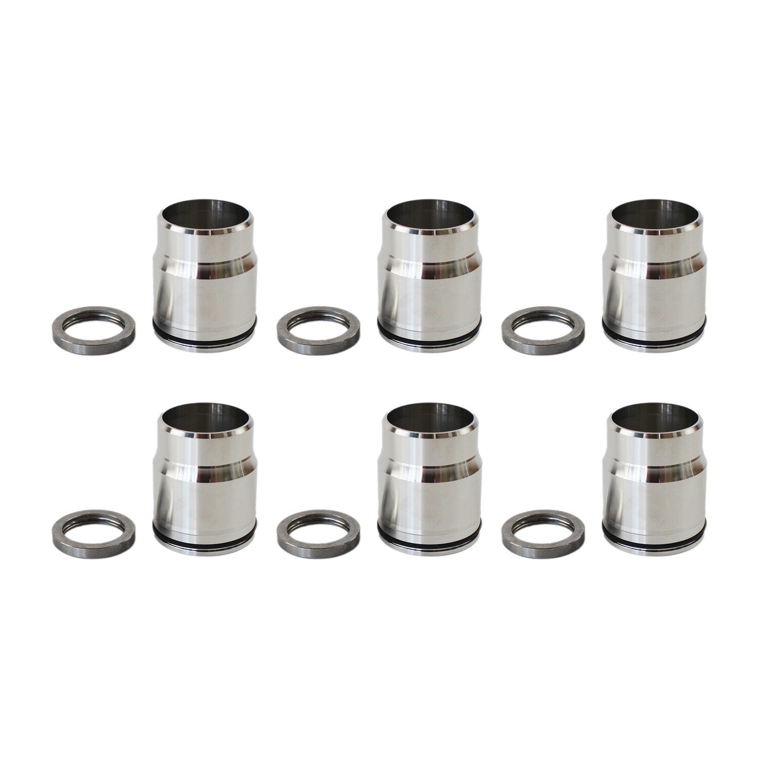 6pcs 3686961 Injector Sleeve Kit Cup Tube W/ Seal For ISX single Cam