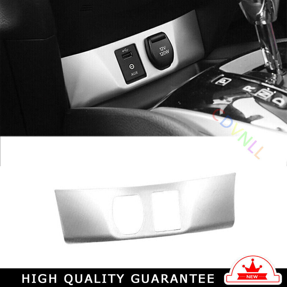 Console Cigarette Lighter Storage Box Trim for Nissan Rogue Sport 17-21 Silver