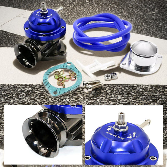 Blue Universal Car Turbo Blow Off Valve Aluminum Alloy Pressure Relief Valve