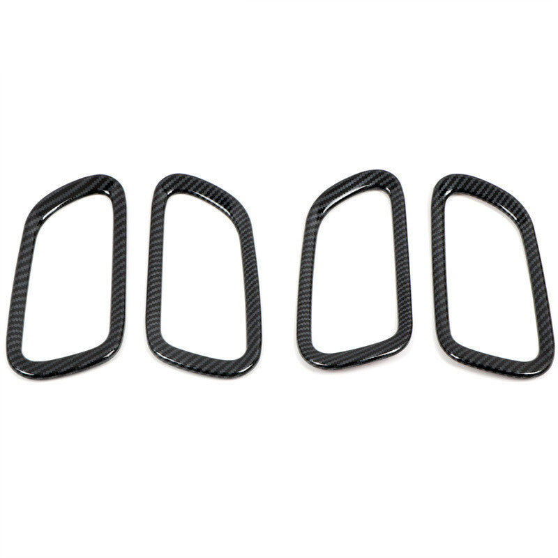 for Dodge Durango 2011-2020 Interior Door Handle Panel Cover Trim Carbon Fiber