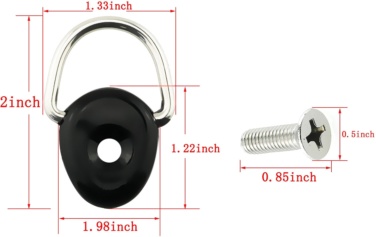 5-PACK Tie-Down Anchors D-Ring Buckle for Suzuki for Jimny 2019 2020 2021 2022 2023