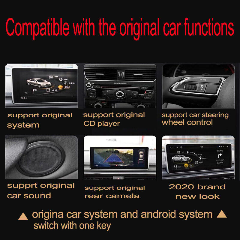 4+32G Car Multimedia Player Stereo GPS Radio Android Monitor MMI for Audi A6 C6