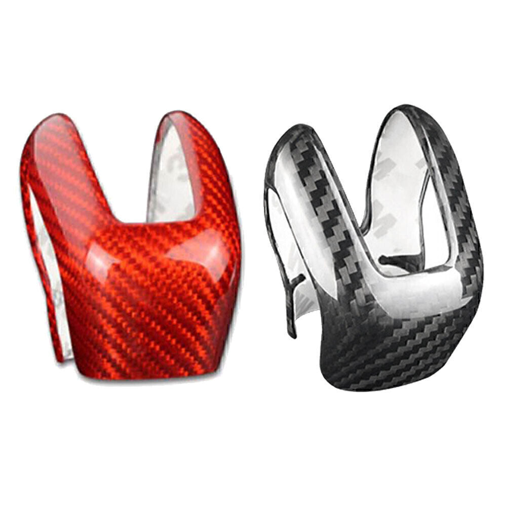 Carbon Fiber Gear Shift Knob Cover Trim for Volvo XC60 XC90 S60 S90 V60 90 Black