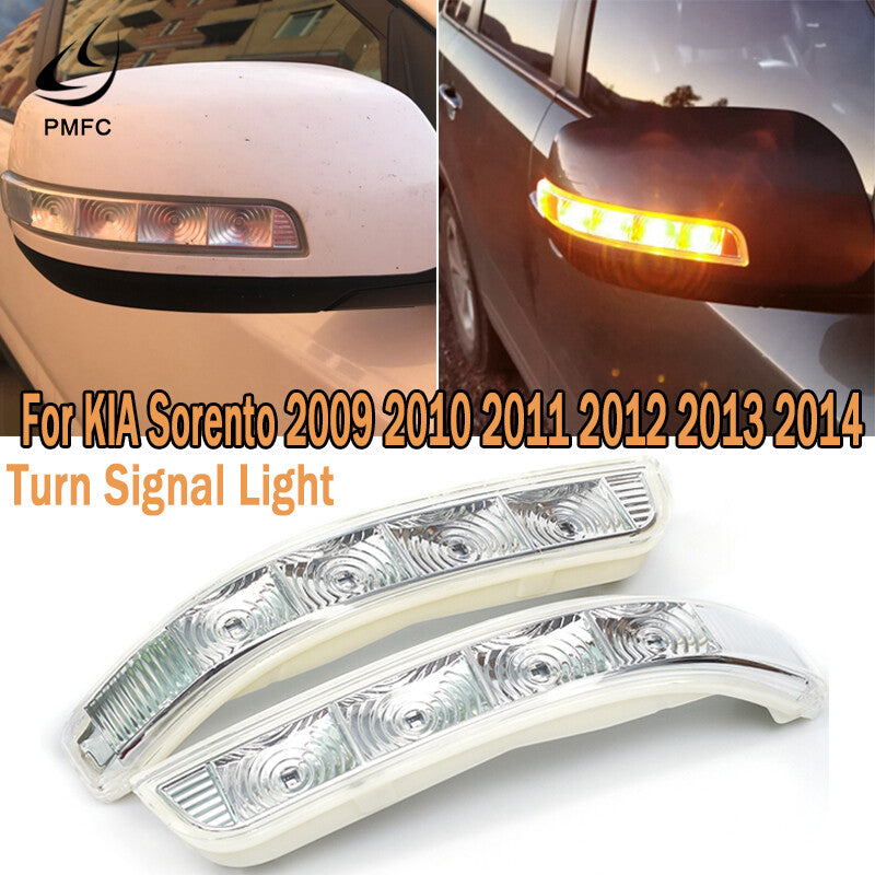 1Pair Turn Signal Mirror Assemble LED Indicator Light for KIA Sorento 2009-2014