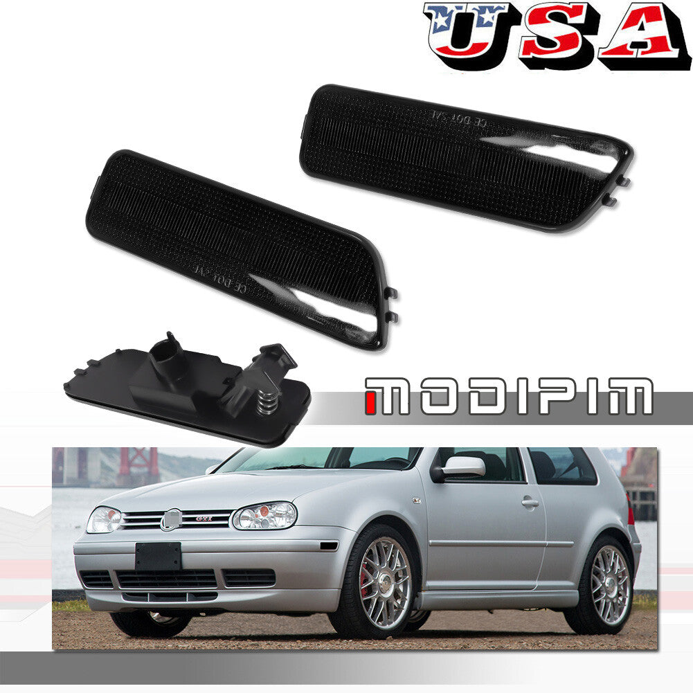 Smoke black front side marker light cover suitable for Volkswagen MK4, for Golf R32, GTI, for Jetta Cabrio